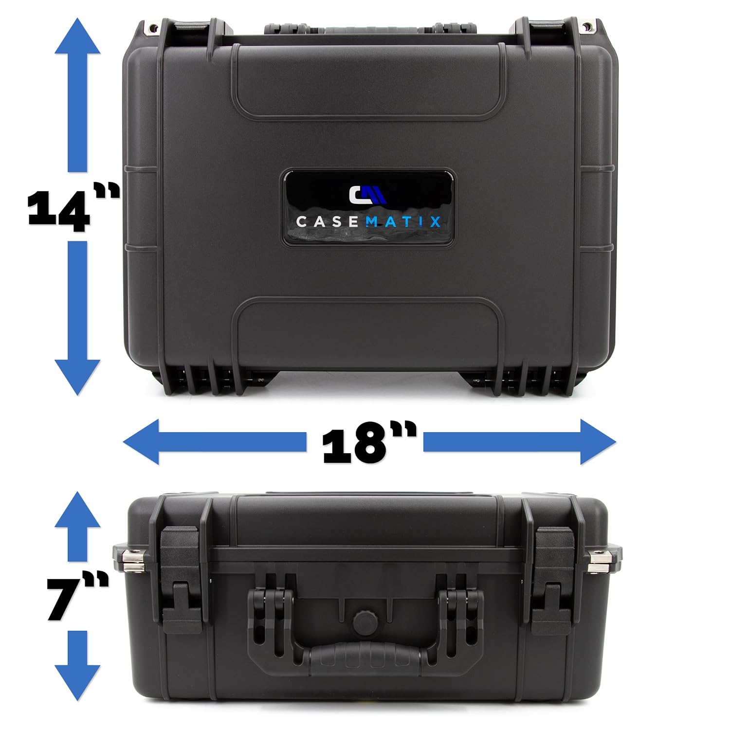 CASEMATIX Travel Case Compatible With PS5 Slim & PlayStation 5 Slim Digital Edition - Hard Shell Waterproof Case with Custom Foam for Console, Controllers, Stand, Cables and Game