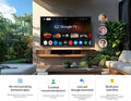 SYLVOX Outdoor TV with Rolling Stand, 75 inch 120Hz 4K Smart TVs, Weatherproof & IP55 Waterproof, Compatible with Google & Dolby Atmos, HDMI 2.1 & USB 3.0, 1000 Nits Outside TV for Gaming