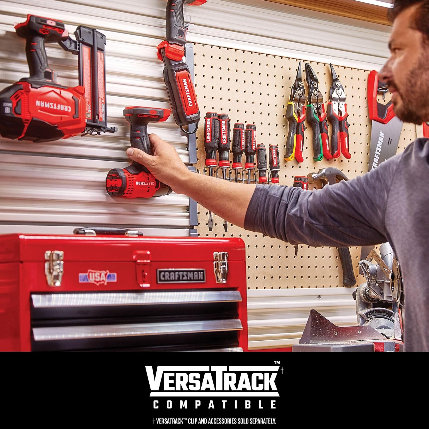 CRAFTSMAN V20 Cordless 6-Tool Combo Kit With Two 2.0 Ah Batteries and Charger (CMCK601D2)