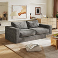 WLIVE 82'' Boneless Loveseat, Couches for Living Room, Bean Bag Couch for Adults, with Pillows, Giant Floor Couch, Plush Sofa, Grey, Loveseat