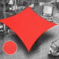 Royal Shade 12' x 16' Red Rectangle Waterproof Sun Shade Sail Order to Make Canopy Awning, UPF50+ 95% UV Blockage Water Resistant, Outdoor Backyard Patio Garden Carport (We Customize)