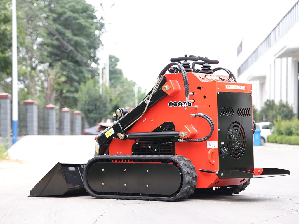 TYPHON STOMP Mini Skid Steer Loader – 1800lbs Skid Steer with Trench Filler– Compact Skid-steer Machine For Garden, Farms, Parks, Roads – Ideal for Digging, Drilling, Bull-Dozing