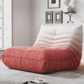 WHGBJA Memory Foam Bean Bag Chair for Adults, Teddy Material Beanbag Sofa with Filler, Cozy Floor Lounge Seat for Living Room, Bedroom, Dorm, Office (Pink White)