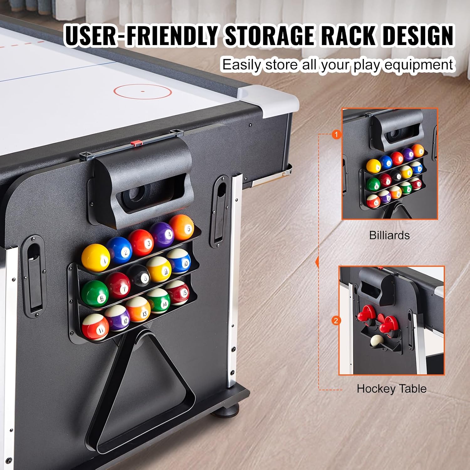 VEVOR 72' & 89' Air Hockey Tables w/LED Scoreboard, 88' 3-in-1 Multi-Game Table (Hockey/Billiards/Ping Pong) - Includes Pucks, Pushers & All Accessories for Game Room & Family | for Adult, Children, Elder