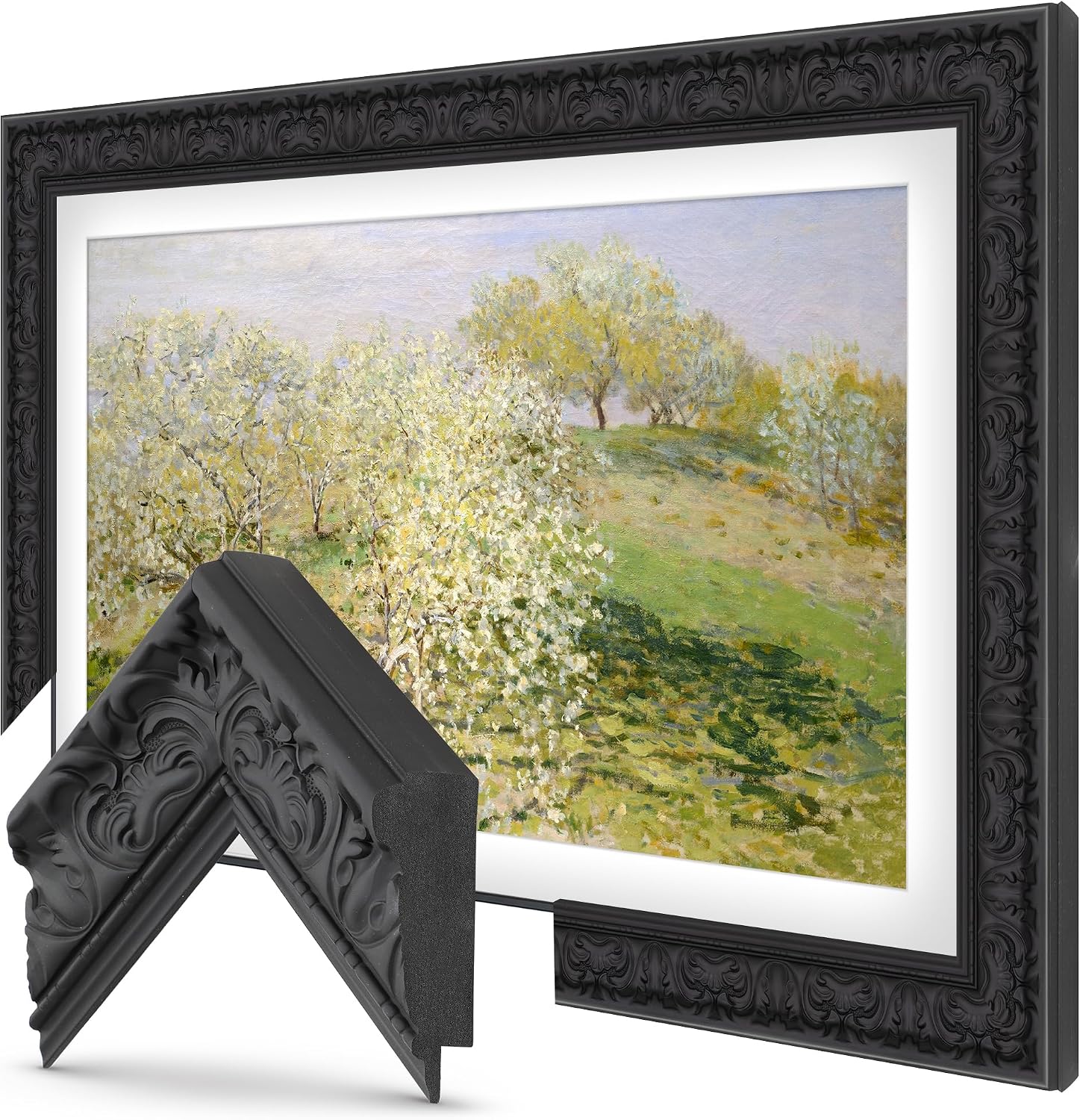 Tuscan Matte Black 43' Premiere Deco TV Frame - Compatible ONLY with Samsung The Frame TVs (Fits 2021-2026, LS03A, LS03B, LS03C, LS03D, LS03FA)