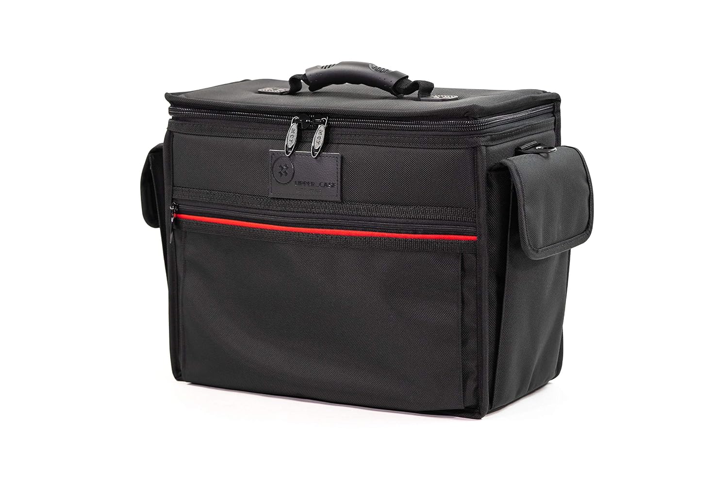 MCY Tournament Duo Gaming Bag for Nintendo Switch, Fits up to 8 controllers, Adjustable Layout, ABS Plastic Hard Shell, Water Resistance (Black, 16 x 12 x 8)