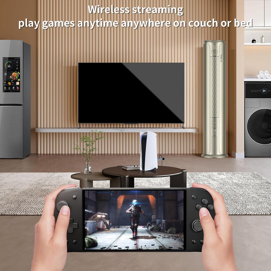 7 inch 60Hz Streaming Gaming Handheld, 0 Latency 100ft Wireless Game Console Monitor Touchscreen with Controller for PC,Xbox,PS5/4,Switch(V3 SE)