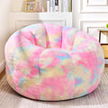 Tie-Dye Flower Floor Lounger, 3.5 ft Plush Memory Foam Bean Bag Chair for Teens, Fluffy Aesthetic Room Decor and Cozy Seating for Teen Bedroom and Dorm, Pink
