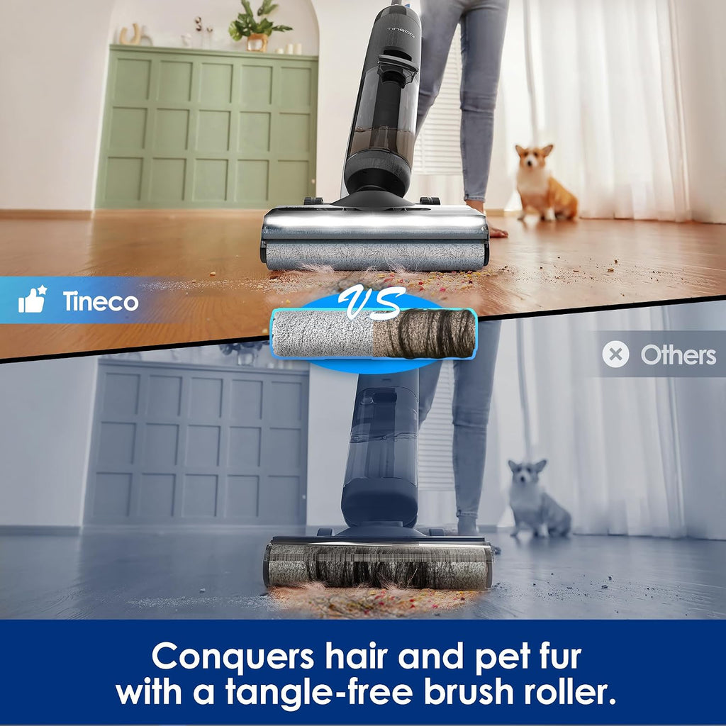 Tineco Floor ONE S7 PRO Cordless Wet Dry Vacuum Cleaner, Smart Floor Cleaner Mop for Hard Floors, Long Run Time, Dual-Sided Edge Cleaning, Self-Cleaning, Centrifugal Drying Process