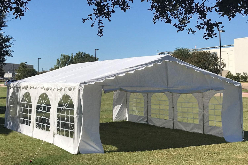 DELTA 26'x16' Budget PE Party Tent + (2) Long Bags + (1) Short Bag, Tents for Parties, Canopy Carpas para Fiestas,Wedding Event Tents for Outdoor Events (B Model)