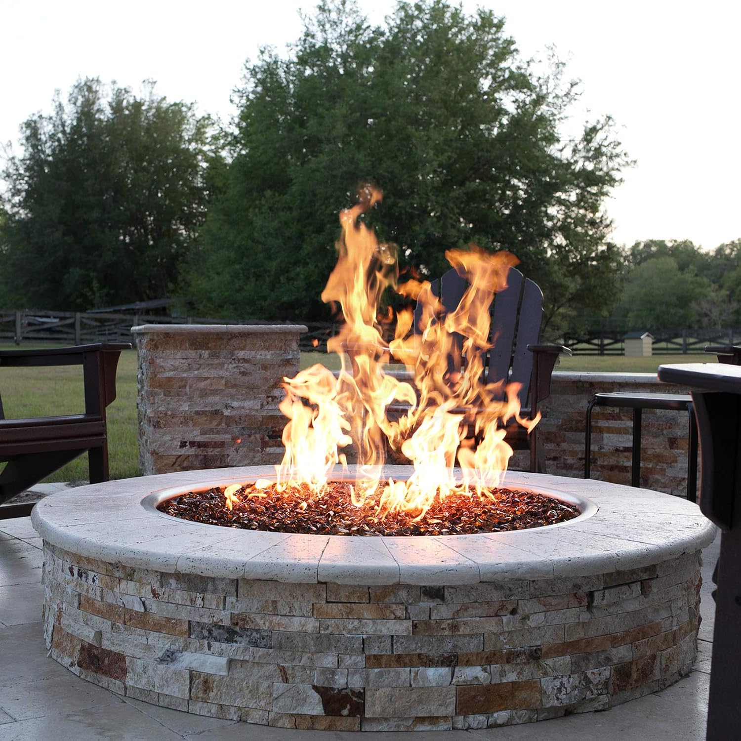 Stanbroil 30' High Flame Round Jet Burner Ring for Natural or Propane Gas Fire Pit, 304 Series Stainless Steel, Triple Ring
