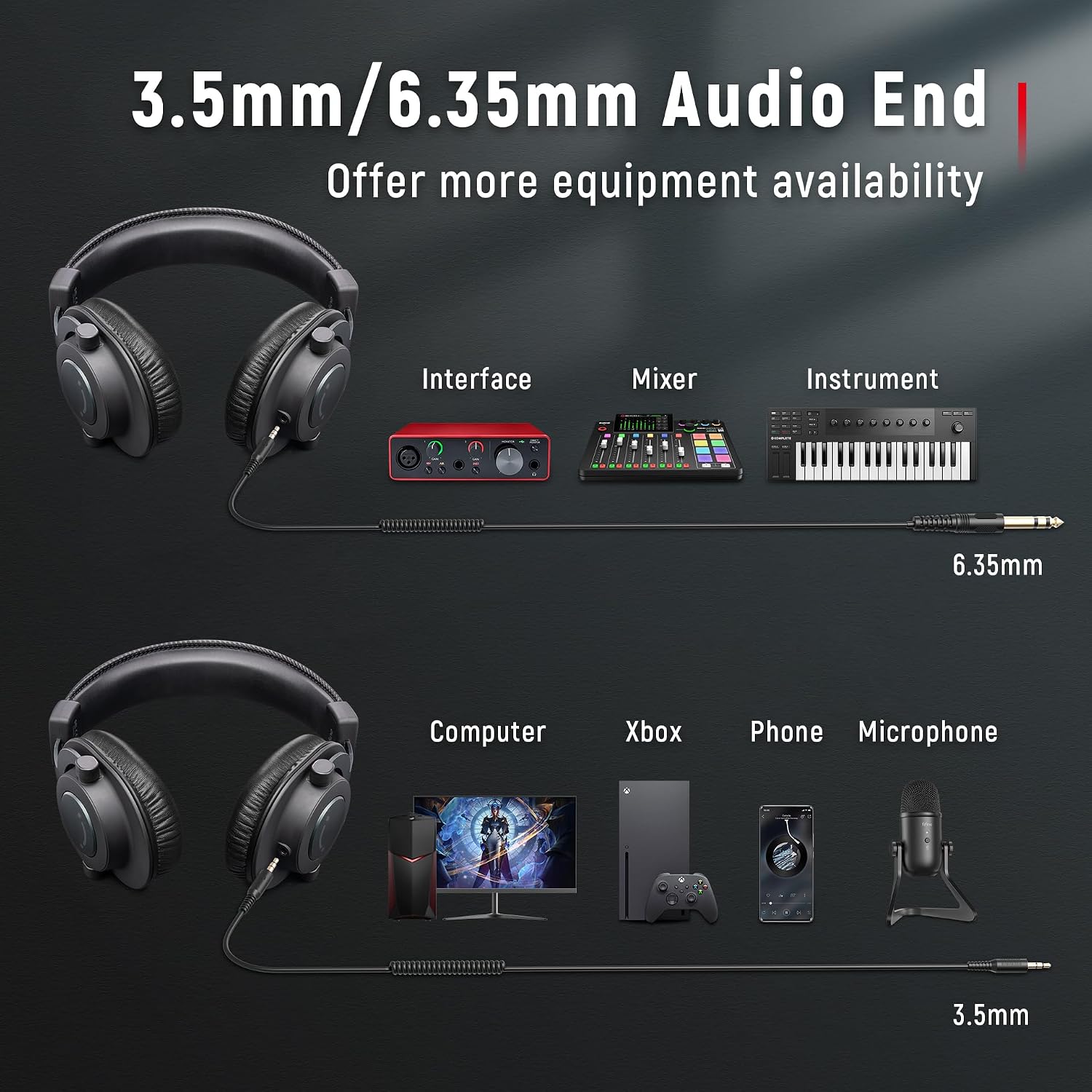 FIFINE Gaming Equipment Bundle with XLR/USB Dynamic Mic, Low Profile Arm, Audio Mixer, Over-Ear Headphones, XLR Cable for Streaming, Podcast, Recording, Vocal, Game Voice