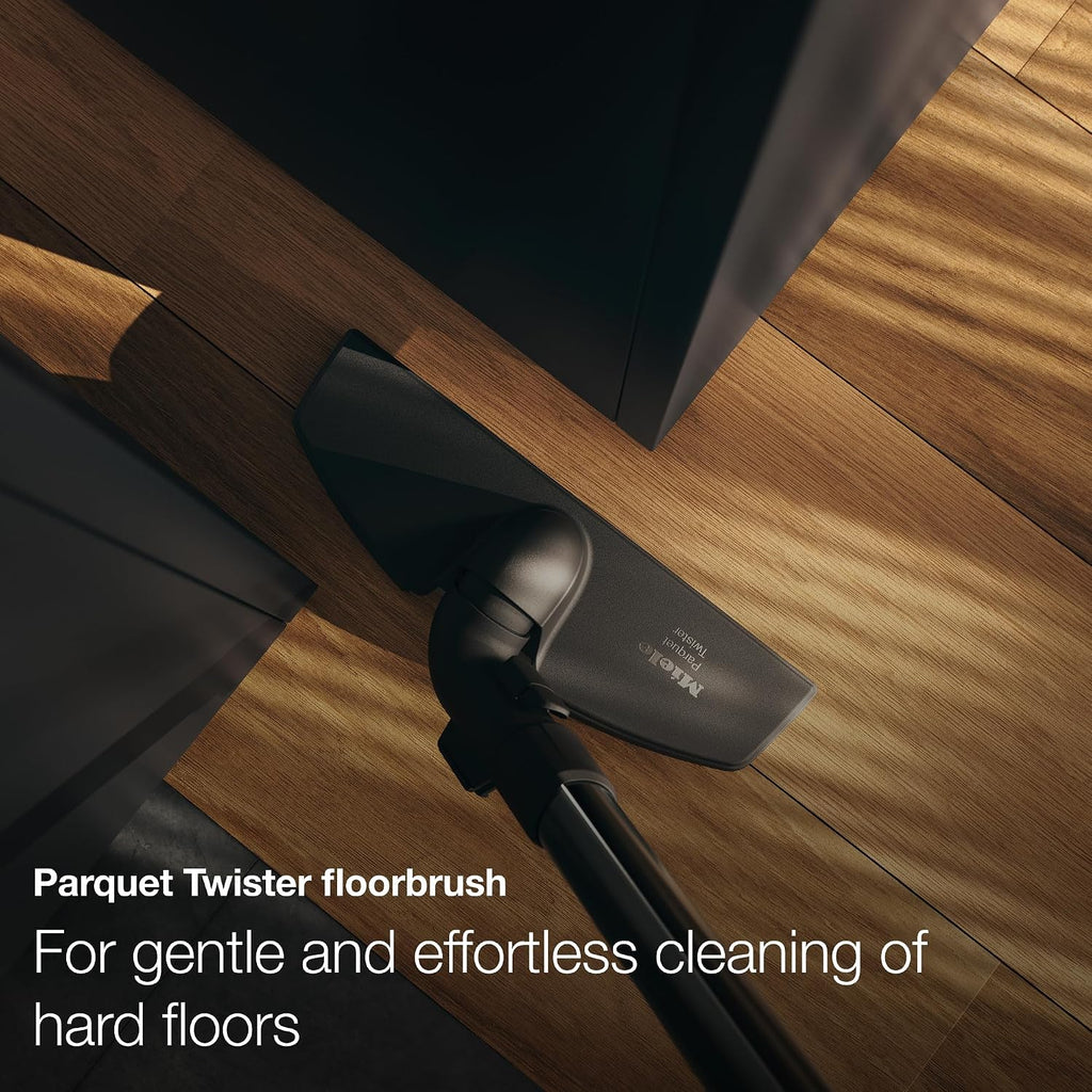 Miele Blizzard CX1 Pure Suction Bagless Canister Vacuum Cleaner with AllTeQ Universal Floorhead and Parquet Twister Floorhead, 1200 W, Graphite Gray – 10829430