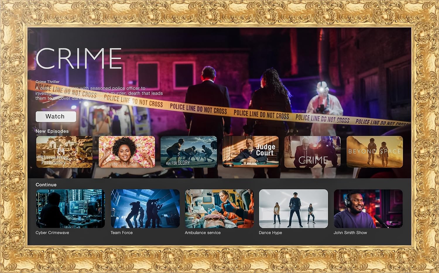 ArtToFrames Framed TV for Samsung Frame TV 55 inch. This 3.50 inch Wide Frame is Golden Regent Baroque Ornamental Gallery and is Compatible with the the FrameTV and Pro (Fits 2021-2025 FrameTV, 55 inch) WOMTV-8133496-25.4375x44.3125_ST