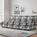 WHGBJA Bean Bag Chairs for Adults, BeanBag Reading Chair Memory Foam Couch 3-Seater, Floor Chair Soft Teddy Material, Comfy Reading Nook Chairs for Bedroom Living Room Office (Ink Painting)
