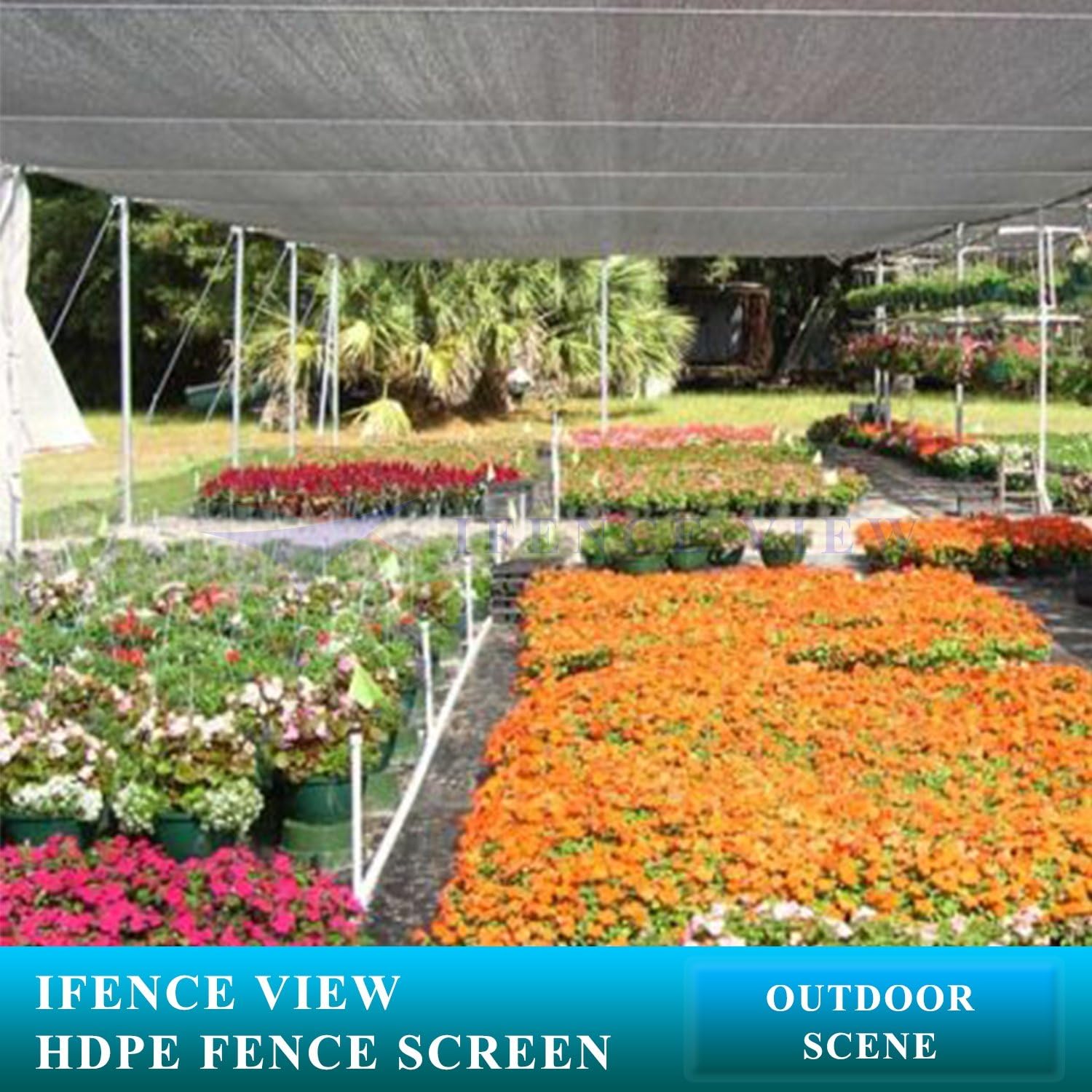 Ifenceview 12' x 16' Black Fence Privacy Screen Fence Cover Panels Mesh Net for Construction Site Yard Driveway Garden Pergolas Gazebos Railing Canopy Awning 165 GSM