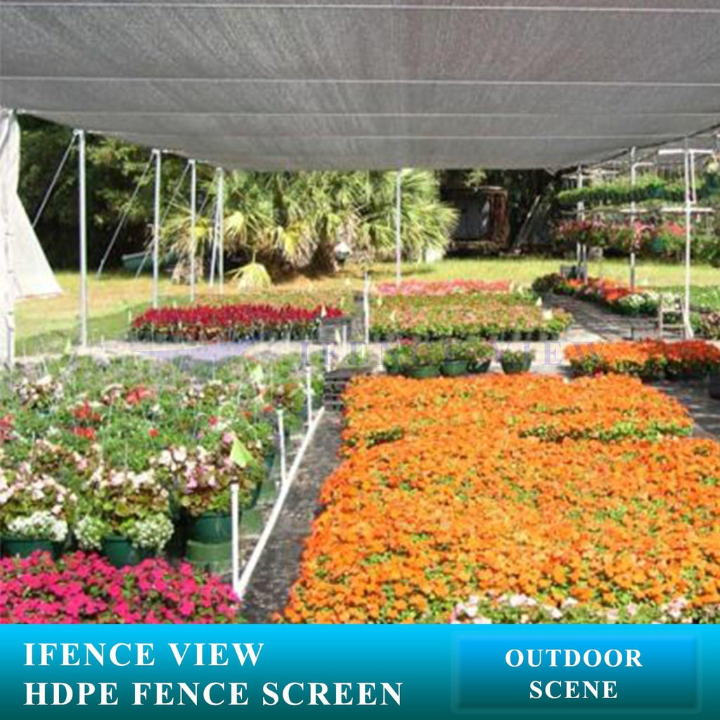 Ifenceview 16' x 12' Black Fence Privacy Screen Fence Cover Panels Mesh Net for Construction Site Yard Driveway Garden Pergolas Gazebos Railing Canopy Awning 165 GSM