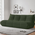 WHGBJA Bean Bag Chairs for Adults, BeanBag Reading Chair Memory Foam Couch 3-Seater, Floor Chair Soft Teddy Material, Comfy Reading Nook Chairs for Bedroom Living Room Office (Green)