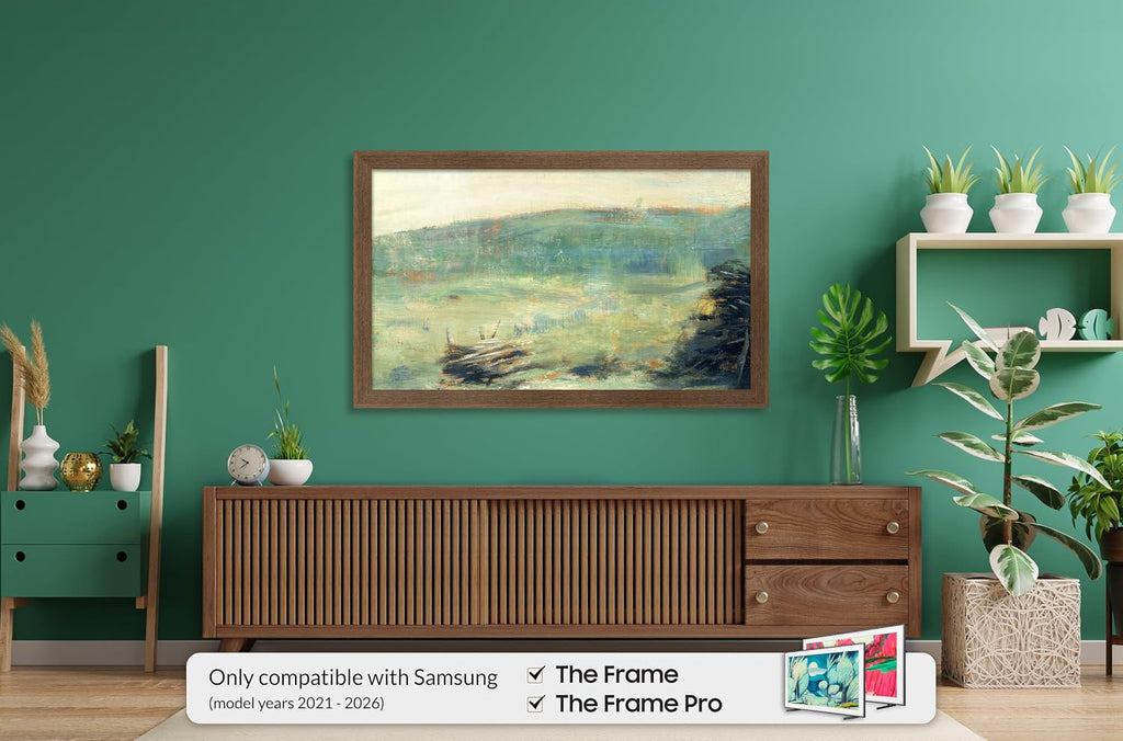 Museum Walnut 32' Slim Deco TV Frame - Compatible ONLY with Samsung The Frame TVs (Fits 2021-2025, LS03A, LS03B, LS03C, LS03D, LS03FA)