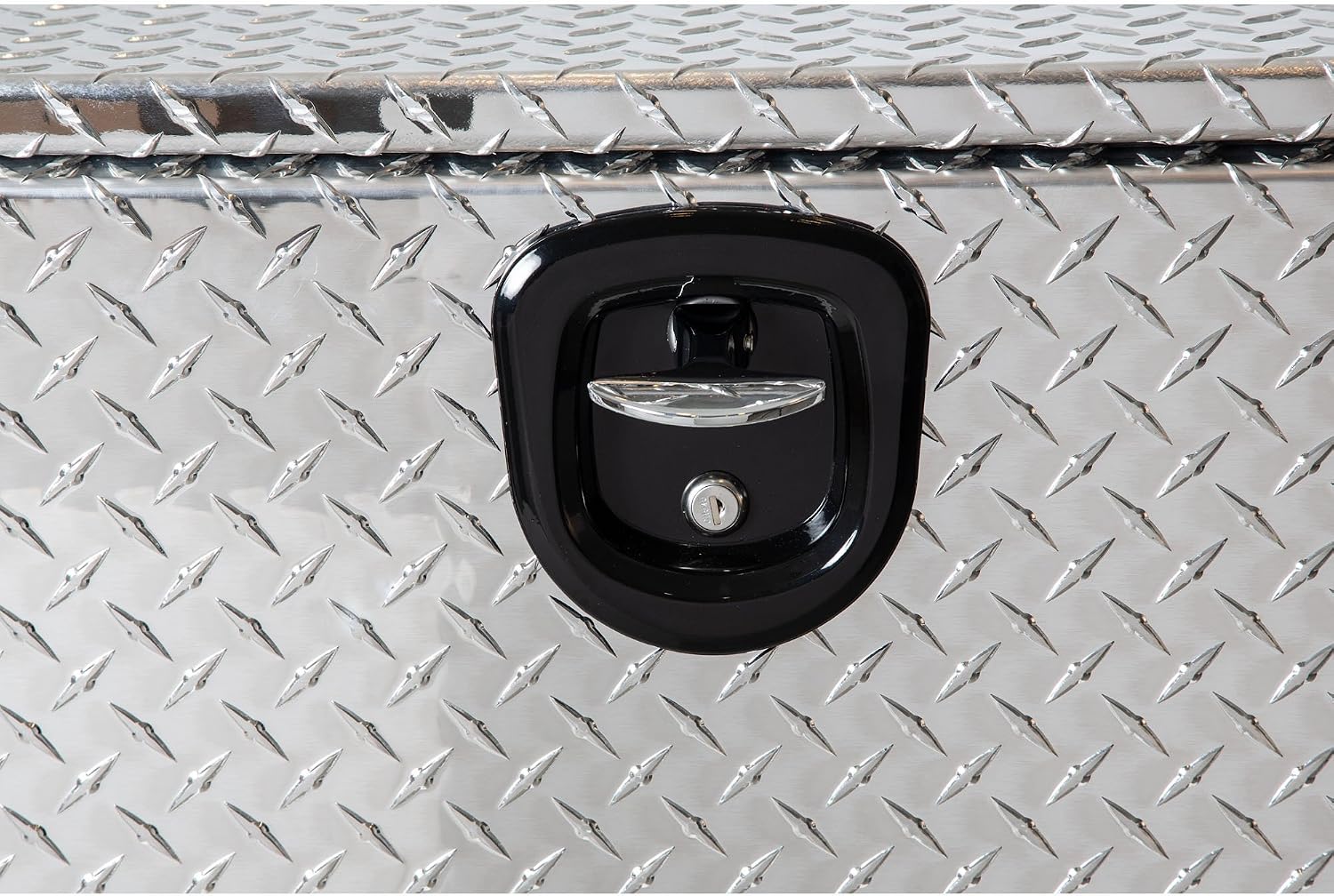 Buyers Products 1705160 Diamond Tread Aluminum Underbody Truck Tool Box, 14 x 16 x 24, Made in USA, .100 in. Thick, Corrosion Resistant, Locking Compression Latch, Secure Storage for Work Trucks