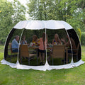 Alvantor 15'x15' Pop Up Screen House Tent, Instant Outdoor Gazebo with Mosquito Netting & UPF 50+ Sun Protection, Portable Canopy Shelter for Patio, Backyard, Camping (12-15 Person),Grey