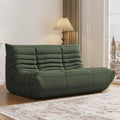 Giant Loveseat Boneless Bean Bag Chair for Adults - Teddy Fleece Fireside Accent Chair with Memory Foam, Comfy Lazy Floor Sofa Couch Chaise Lounge for Living Room Bedroom Theater, 2 Seater, Green