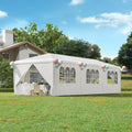 Outdoor Party Tent Wedding Birthday Tents for Parties Canopy Tent with Removable Sidewalls & Transparent Windows Outside Gazebo Event Tent for Garden Patio and Backyard (10'x30'/8 Sidewalls)