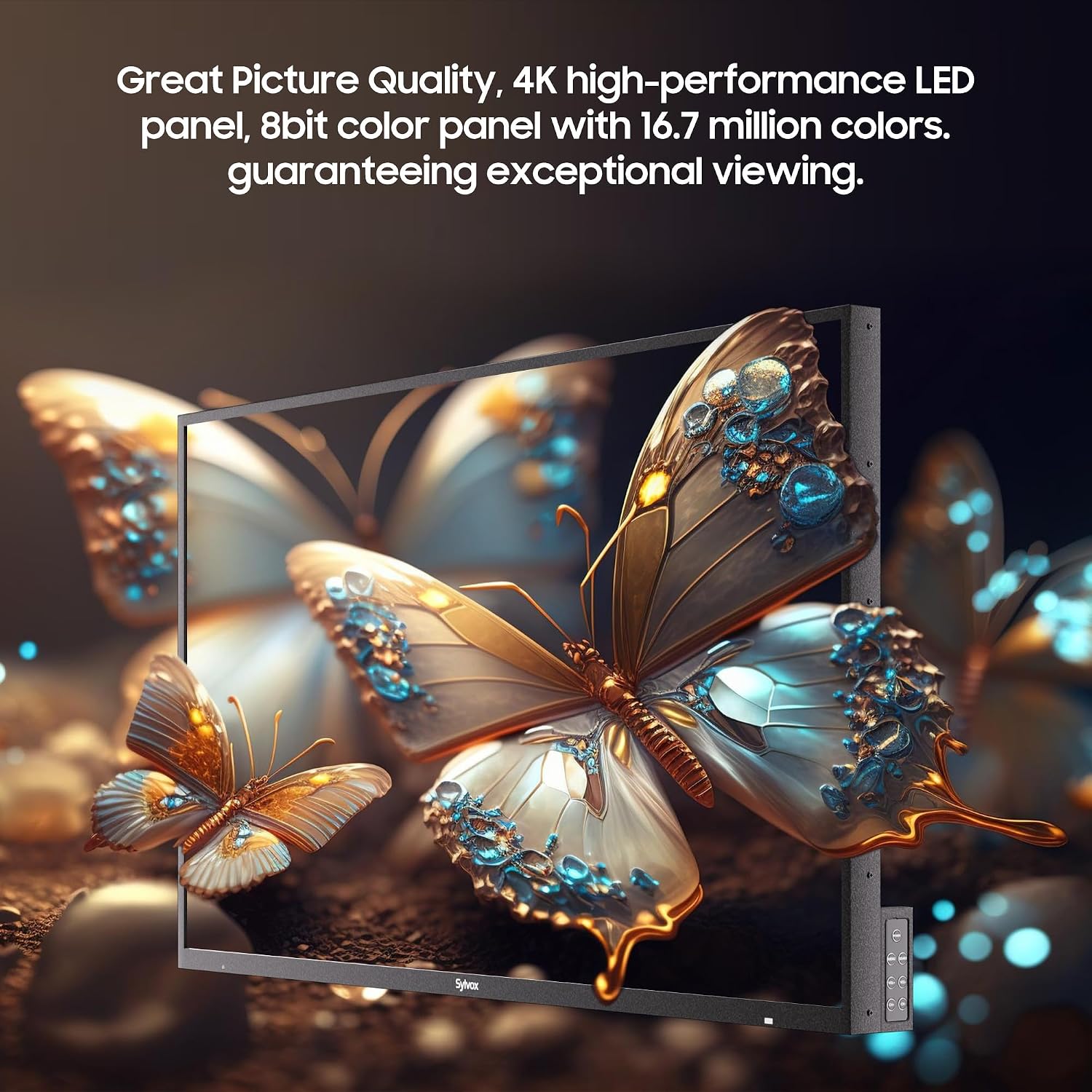 SYLVOX New 65' Outdoor Smart TV, Superior Waterproof Performance, Upgraded Matte Finish for Enhanced Anti-Glare Effect, Full Metal, with Dolby Atmos, 2000nits, Full Sun Pool Pro 3.0+ Series