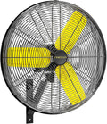 VINICAYA 24 Inch Industrial Wall Fan Oscillating, 7800 CFM Commercial Metal Wall Mount Fans with Poweful Motor, 3 Speed, Heavy Duty Indoor for Warehouse, Workshops, and Garage, UL Listed