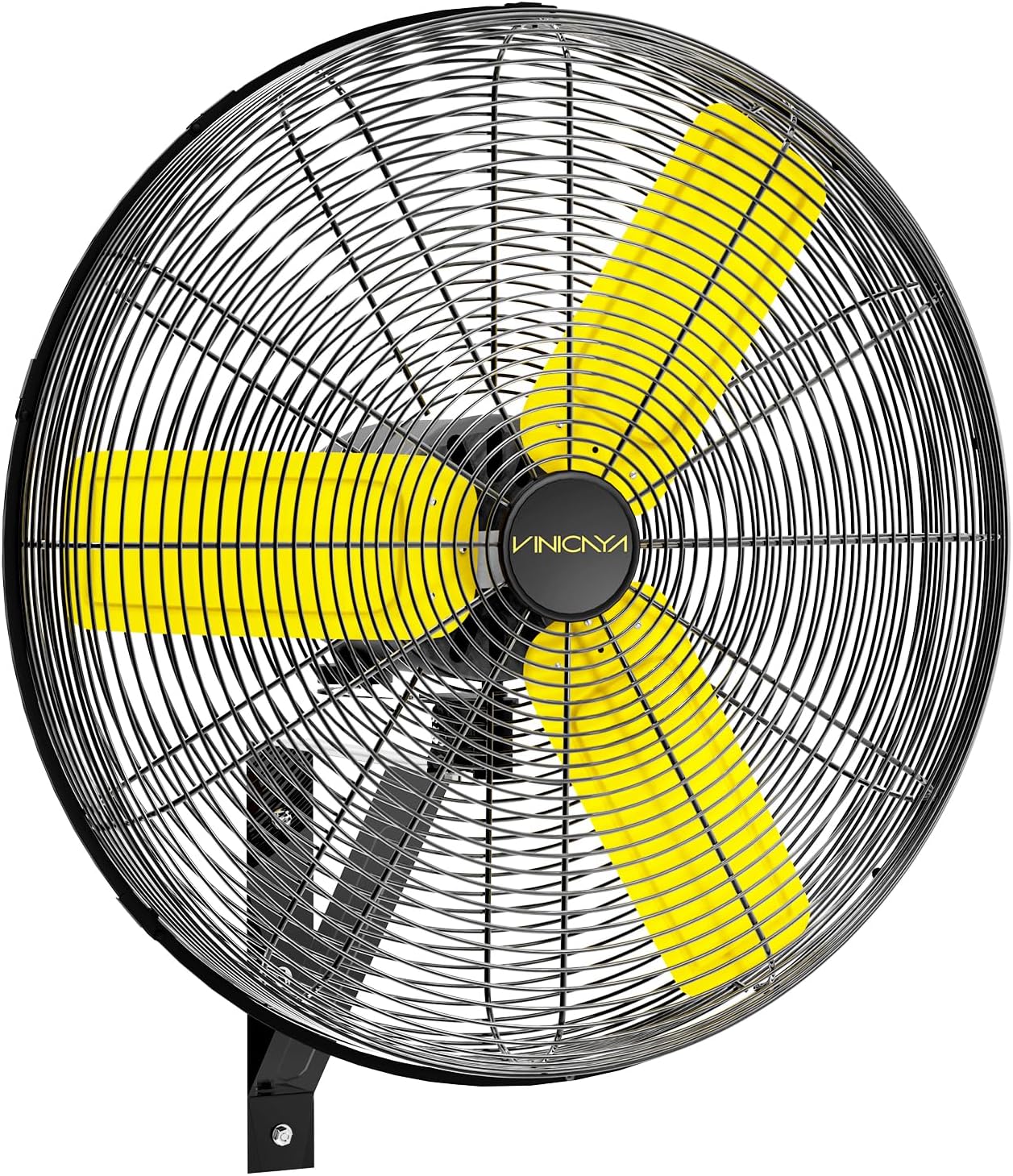 VINICAYA 24 Inch Industrial Wall Fan Oscillating, 7800 CFM Commercial Metal Wall Mount Fans with Poweful Motor, 3 Speed, Heavy Duty Indoor for Warehouse, Workshops, and Garage, UL Listed