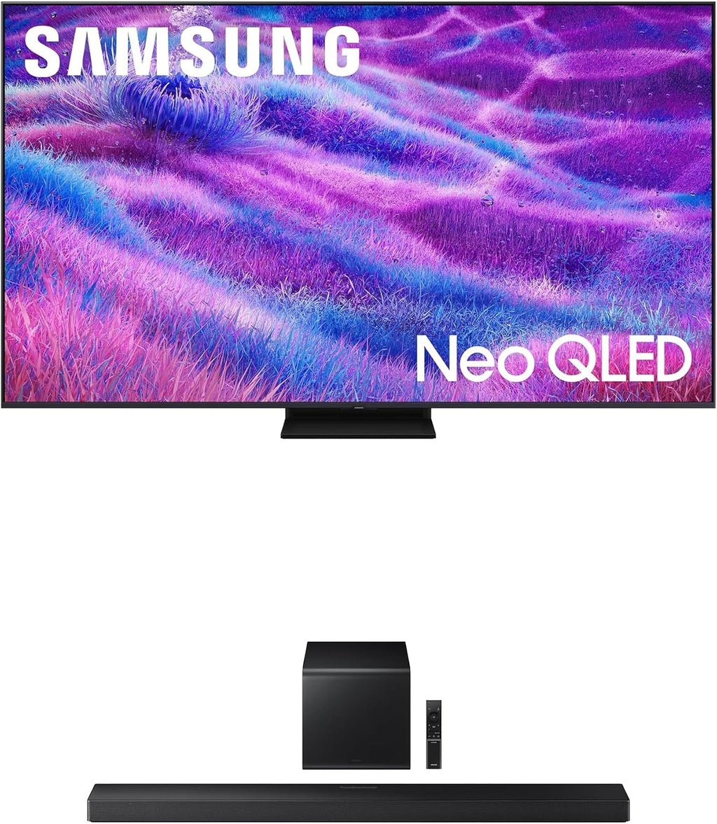 Samsung QN100QN80FFXZA 100 Inch Neo QLED QN80F Series Supreme UHD 4K TV with a HW-QS700F 3.1.2 Ch Dolby Atmos Soundbar and Subwoofer (2025)
