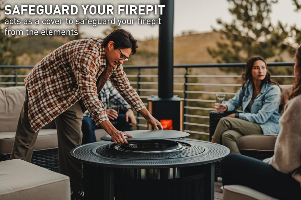 Solo Stove Surround Surface for Yukon | Durable Lid for Fire Pit Cover, Cold-Rolled Steel, Diameter: 34.5 in, Weight: 13.67 lbs
