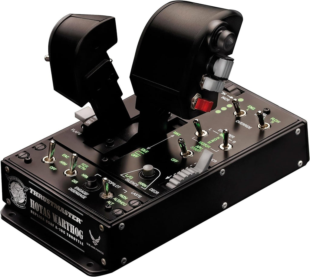 Thrustmaster HOTAS Warthog Flight Stick and Throttle – Metal Dual Throttle System, Official Replica of the U.S Air Force A-10C Aircraft Controls, Precision Flight Simulator Controller for PC