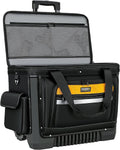 Large Rolling Tool Bag with Big Wheels, Waterproof Roller Tool Box, Big Wheeled Tool Backpack with Multiple Pockets(Yellow, Extra Large)