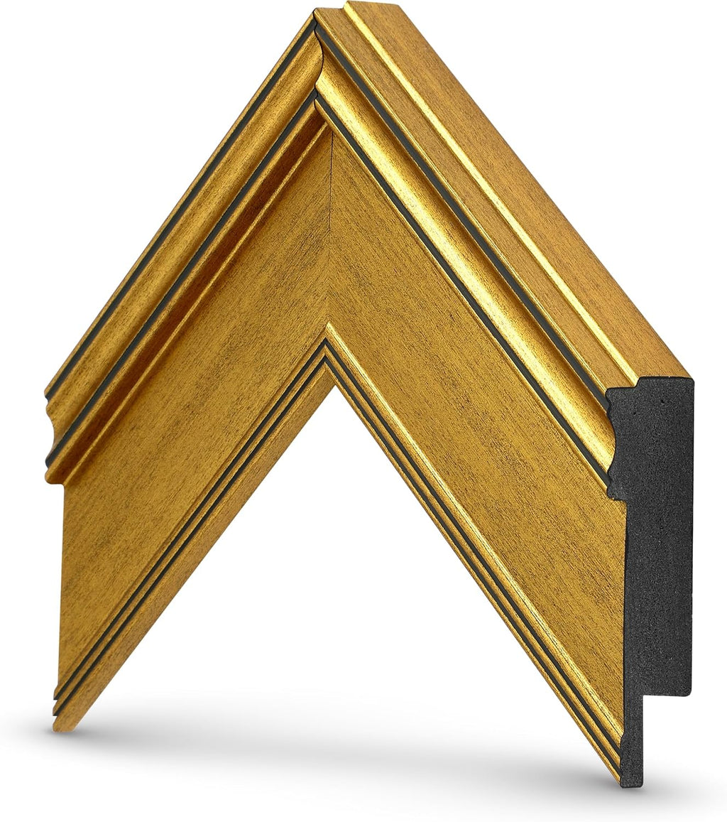 Antique Gold 75' Premiere Deco TV Frame - Compatible ONLY with Samsung The Frame TV and Pro TVs (Fits 2021-2026, LS03A, LS03B,LS03C,LS03D,LS03FA,LS03FW)