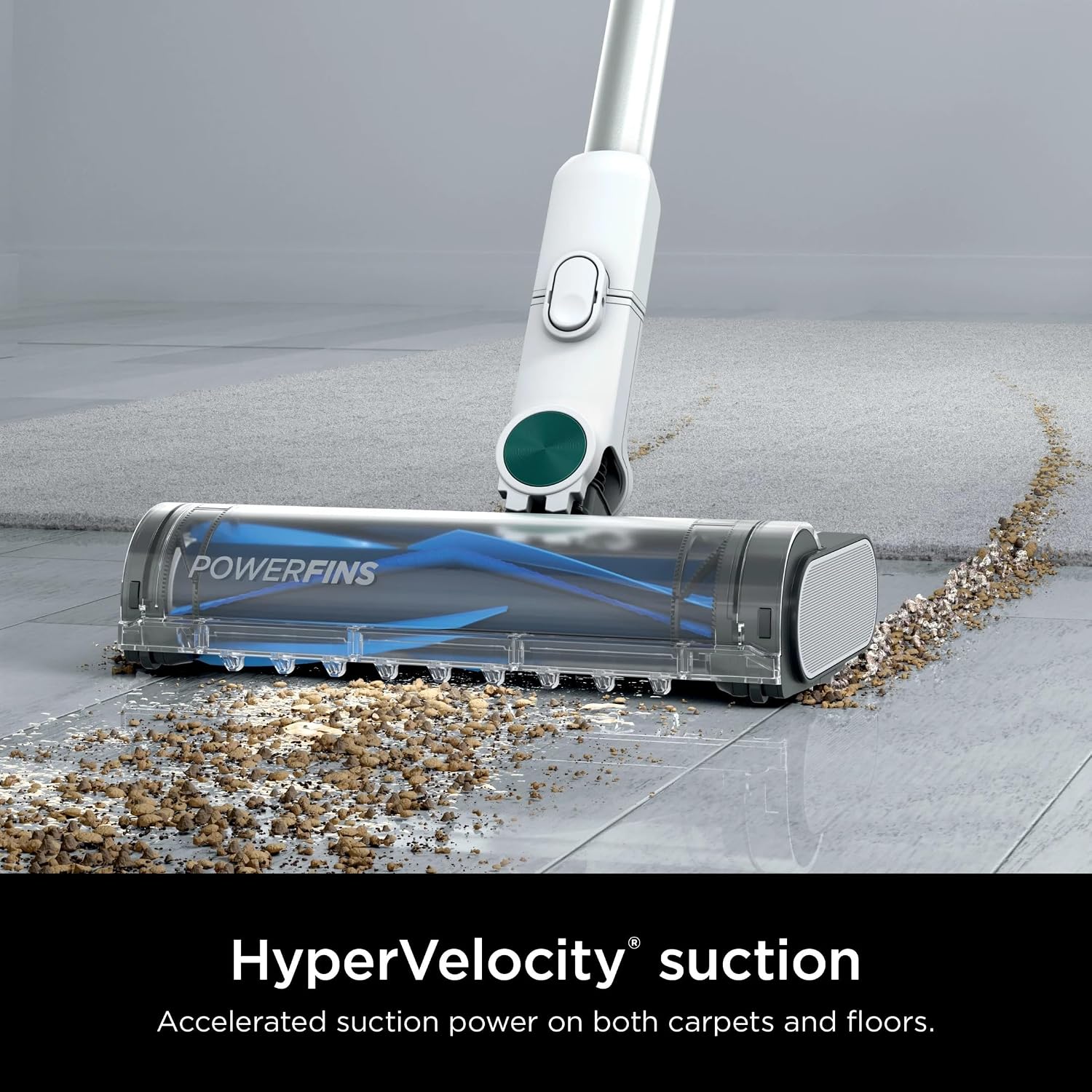SHARK Clean & Empty Cordless Stick Vacuum Cleaner, Auto-Empty System, Self Cleaning Brushroll, HEPA Filter, Powerful Suction, Compact Lightweight, Perfect for Pet Hair (Renewed) (White + Green)