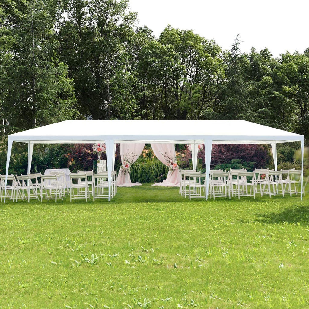 Outdoor Party Tent Wedding Birthday Tents for Parties Canopy Tent with Removable Sidewalls & Transparent Windows Outside Gazebo Event Tent for Garden Patio and Backyard (10'x30' Without Sidewalls)