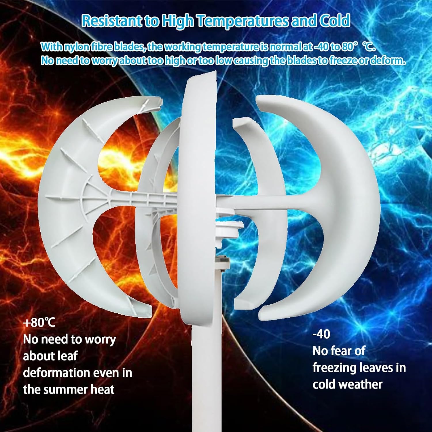 16000W Wind Turbines Generator,5 Blades 12V/24V/48V Vertical Axis Wind Turbines Generator Kit,3 Phase AC Permanent Magnet Generator Kit for Home Hybrids Streetlight Use(White,24V)
