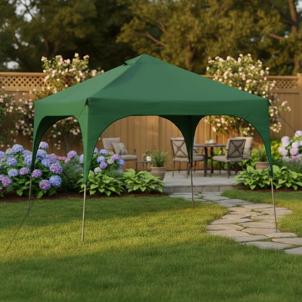 Garden Winds Reinforced RipLock 350 Replacement Canopy Top Cover Compatible with Coleman Instant 10' x 10' Tent Gazebo Model 2000023970 - Green