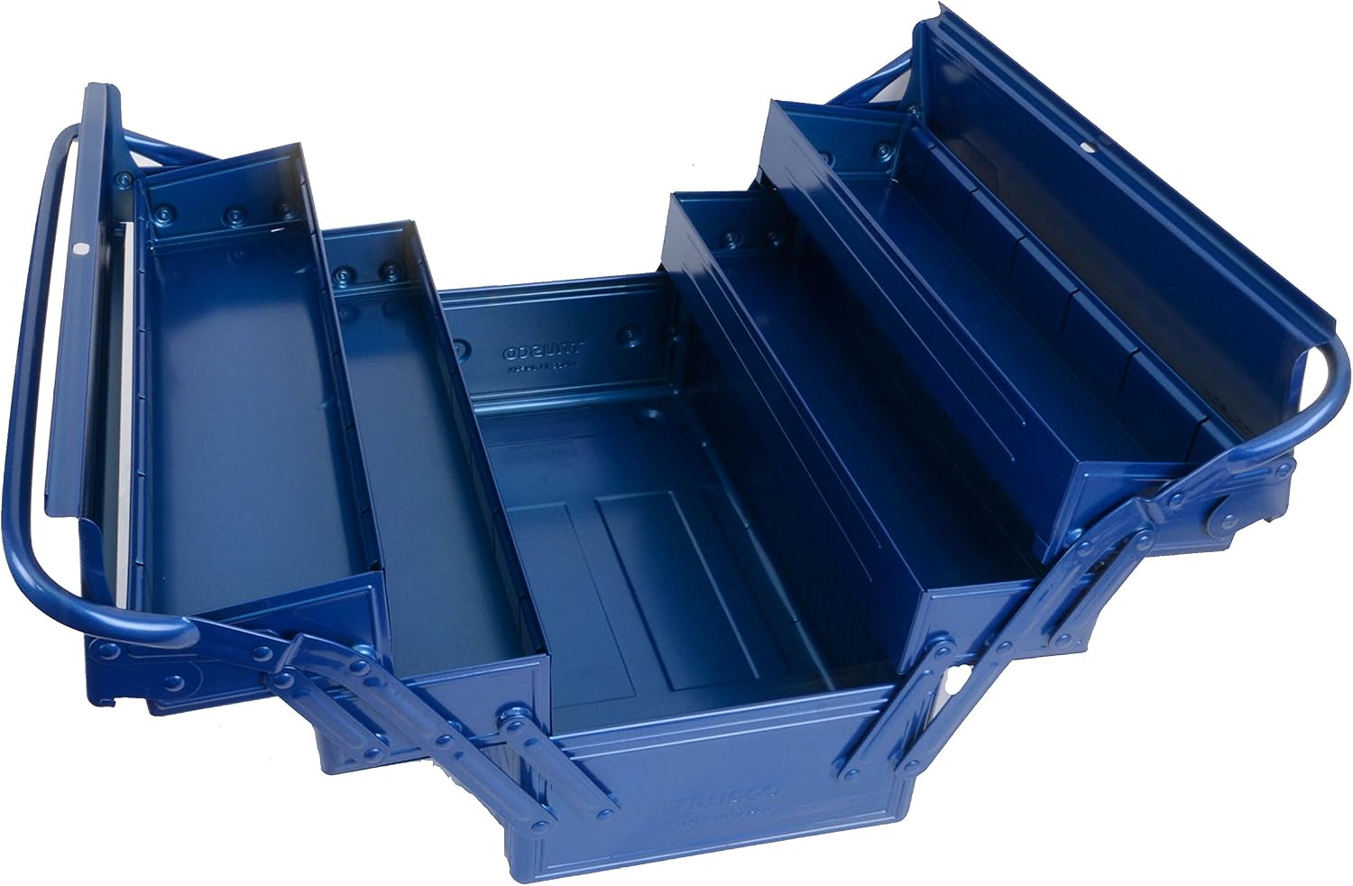 TRUSCO GT-410-B 3-Tier Tool Box, 16.2 x 8.7 x 13.4 inches (412 x 220 x 343 cm), Blue