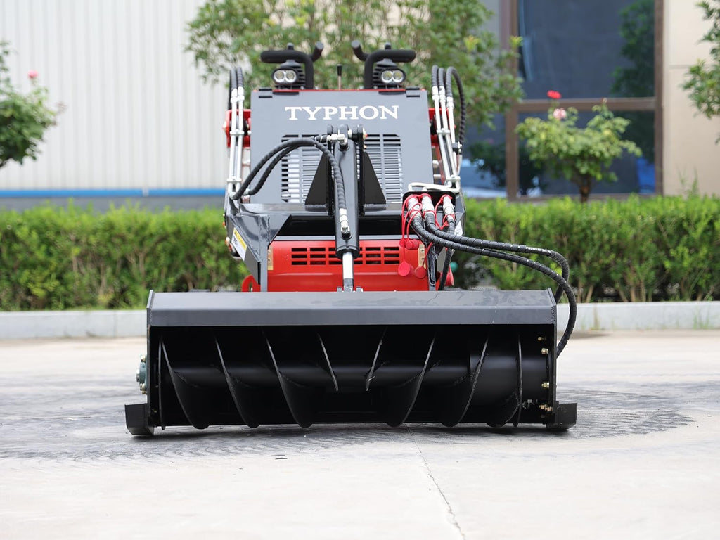 TYPHON STOMP Mini Skid Steer Loader – 1800lbs Skid Steer with Trench Filler– Compact Skid-steer Machine For Garden, Farms, Parks, Roads – Ideal for Digging, Drilling, Bull-Dozing