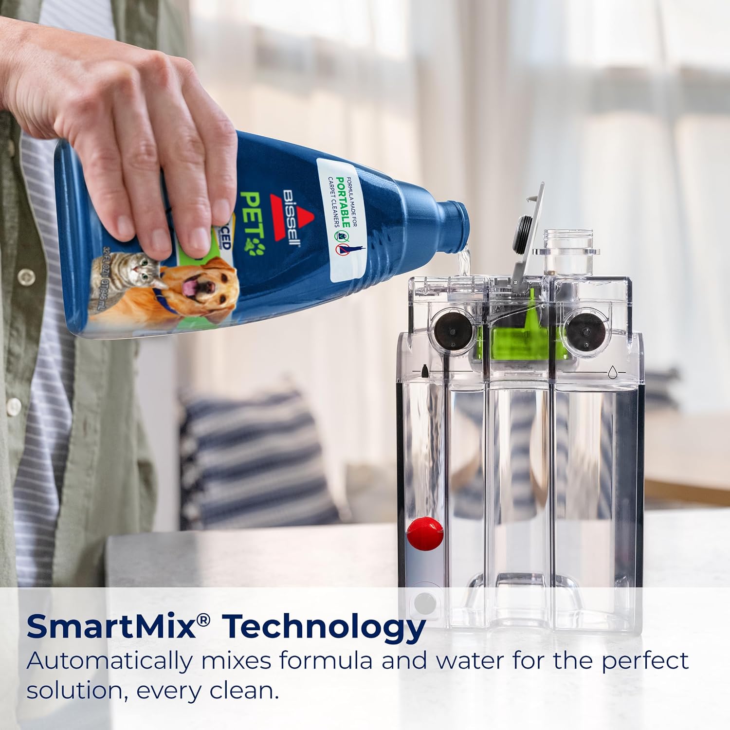 BISSELL Little Green ProHeat SmartMix, Portable Deep Cleaner, Self-Cleaning Tough Stain Tool and Specialized Pet Hair Removal Tool Included, 3935