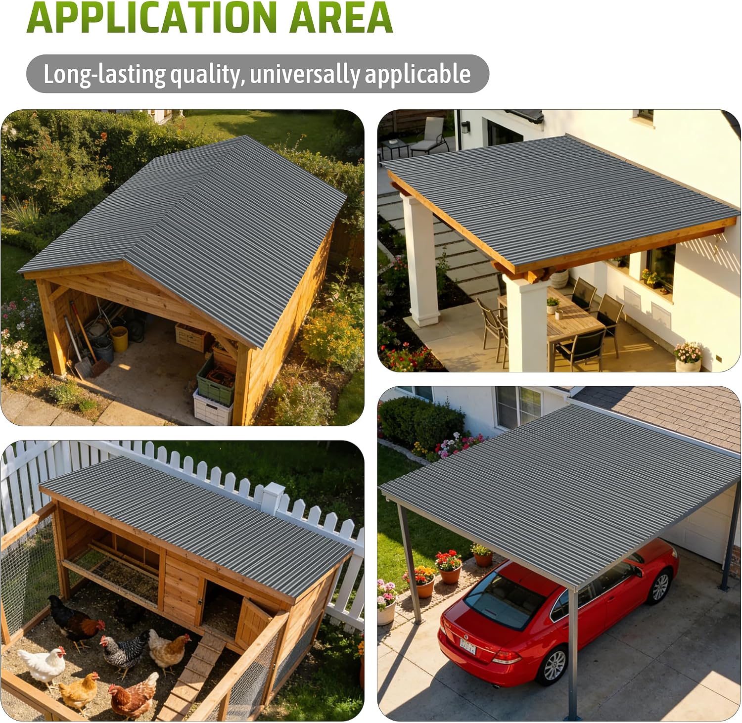 Metal Roof Panels 25Pcs 60.6×20.5 Inches with Screws, Corrugated Tin Roofing Panels Waterproof,Steel Wall Panel Siding Panels Sheets for Garages Sheds Chicken Coop Stables and Mobile Homes,Grey