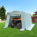 10x6Ft Portable Car Port with Roll-Up Windows Reinforced Portable Garage Heavy Duty Carport Shelter Car Canopy for Outdoor Garden (Grey, 6x10x6Ft)