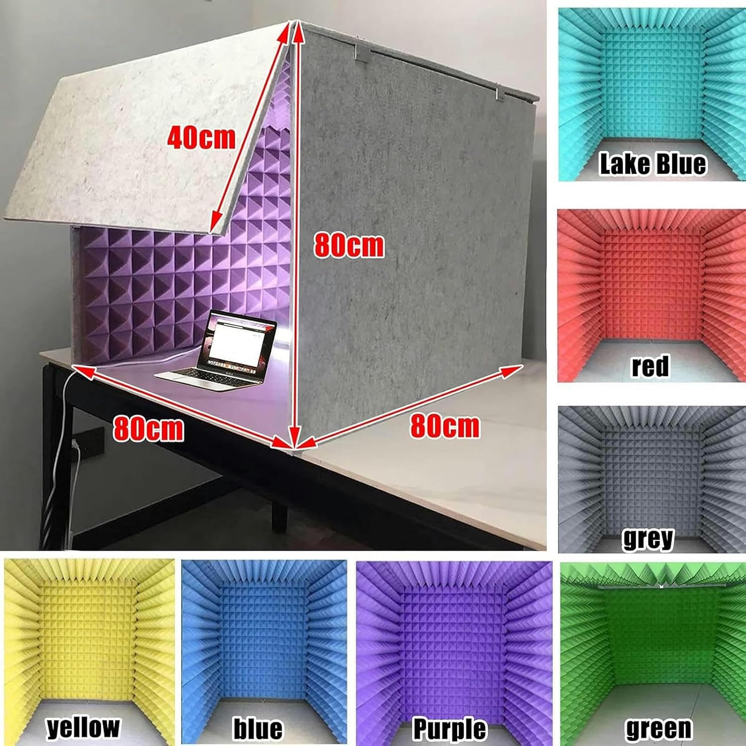 Desktop Soundproof Cover, Portable Recording Booth, Sound Isolation Room for Home Studio, for Microphone Recording Equipment Podcasts Singing Gaming and Broadca