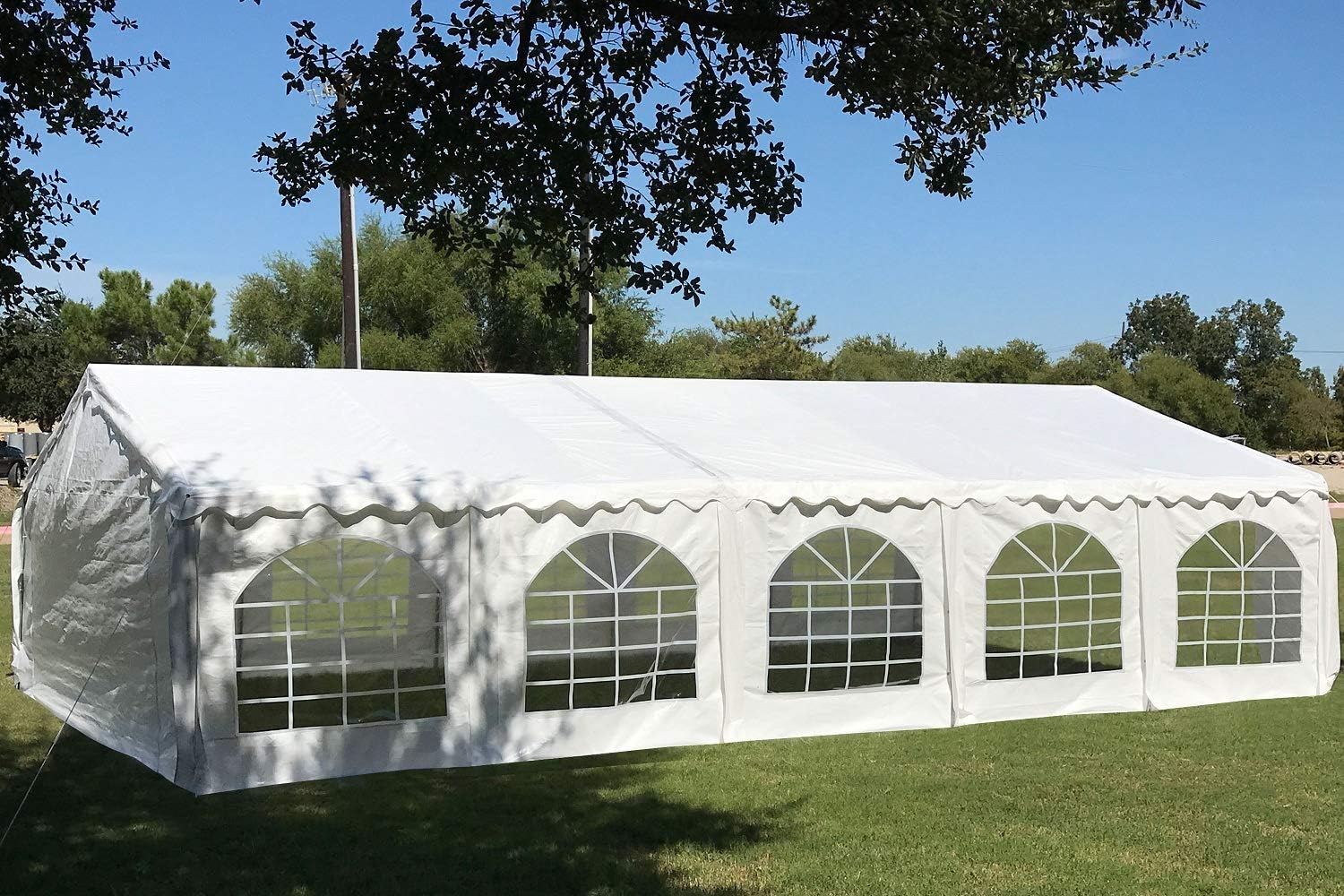 Delta 32'x16' Budget PE Tent Tents for Parties + 2 Long Bags + 1 Short Bag, Outdoor Large Commercial Canopy,carpas para Fiestas,Wedding Event Tent for Patio Outdoor Garden Events