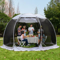Alvantor 12'x12' Pop Up Screen House Tent, Instant Outdoor Gazebo with Mosquito Netting & UPF 50+ Sun Protection, Portable Canopy Shelter for Patio, Backyard, Camping (8-10 Person),Grey