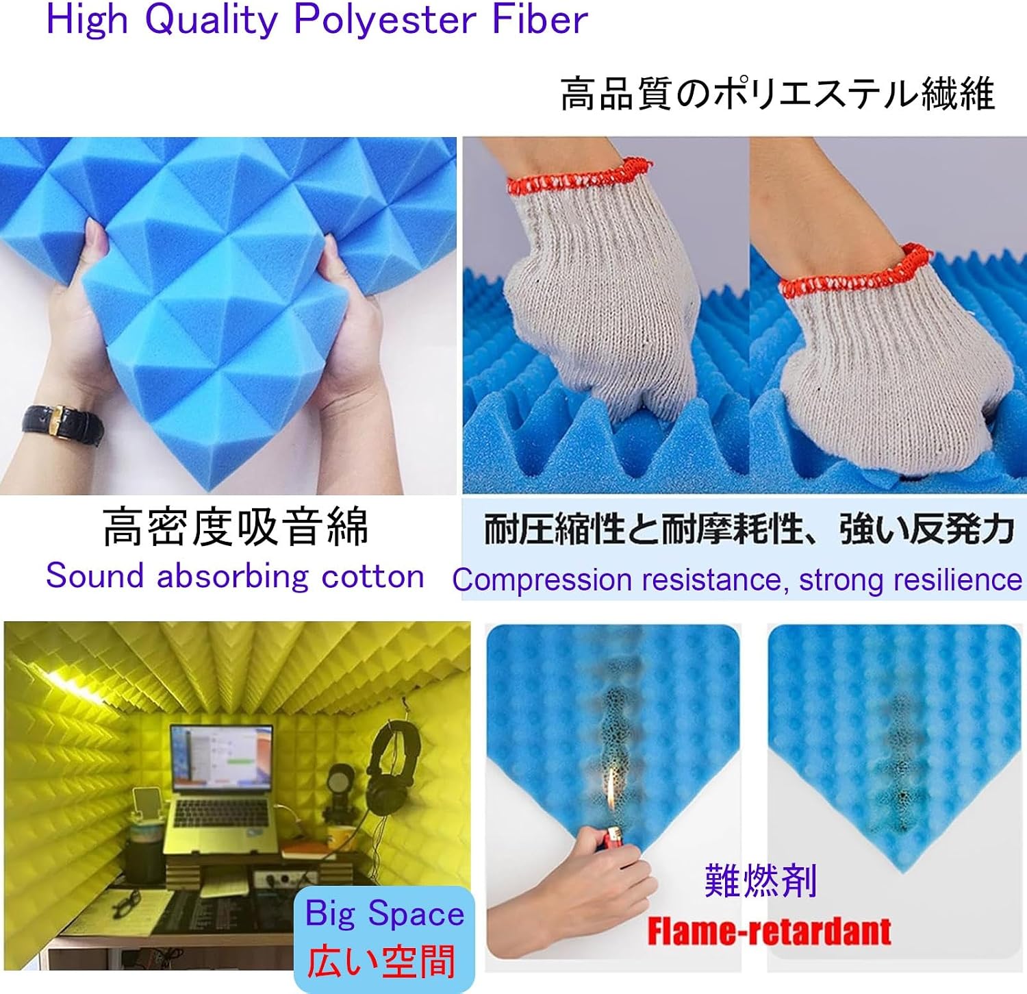 Portable Vocal Booth, Removable Sound Isolation Room, Desktop Soundproof Cover, for Microphone Recording Equipment Podcasts Singing Gaming and Broadcasting (Blue)