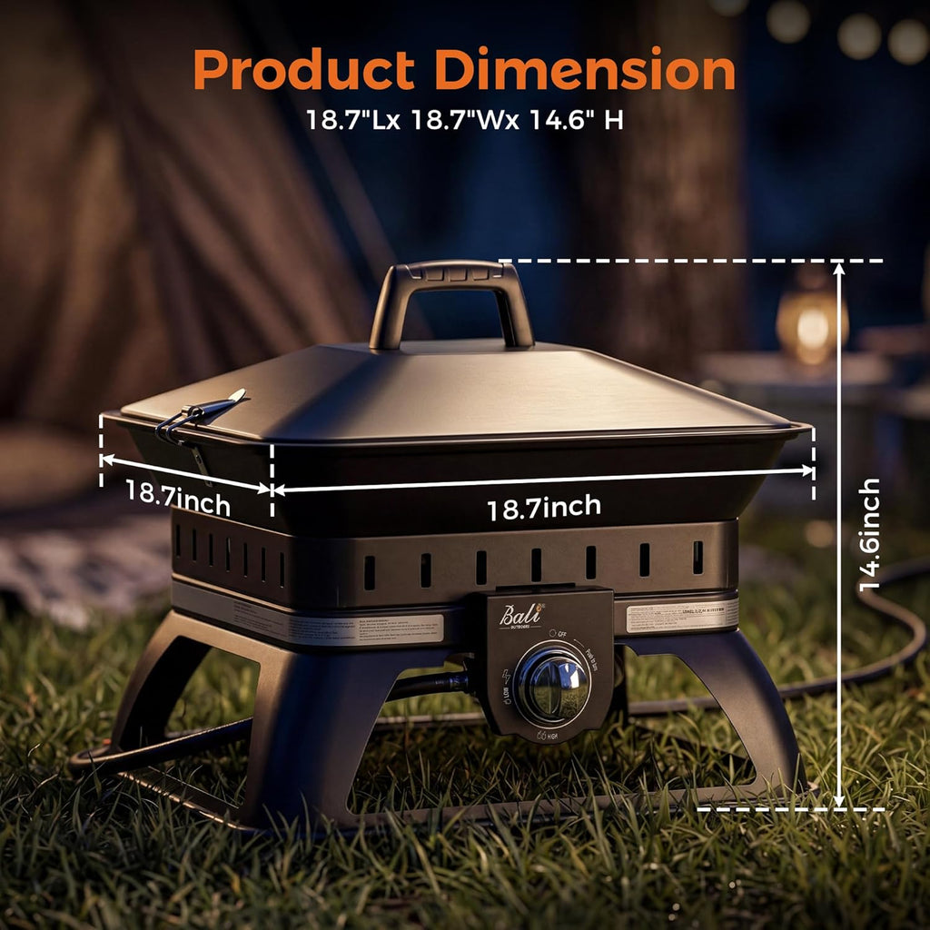 BALI OUTDOORS Propane Fire Pit Perfect for Camping Outdoor Fire Pit for Portable Firepits for Outside Outdoor Patio