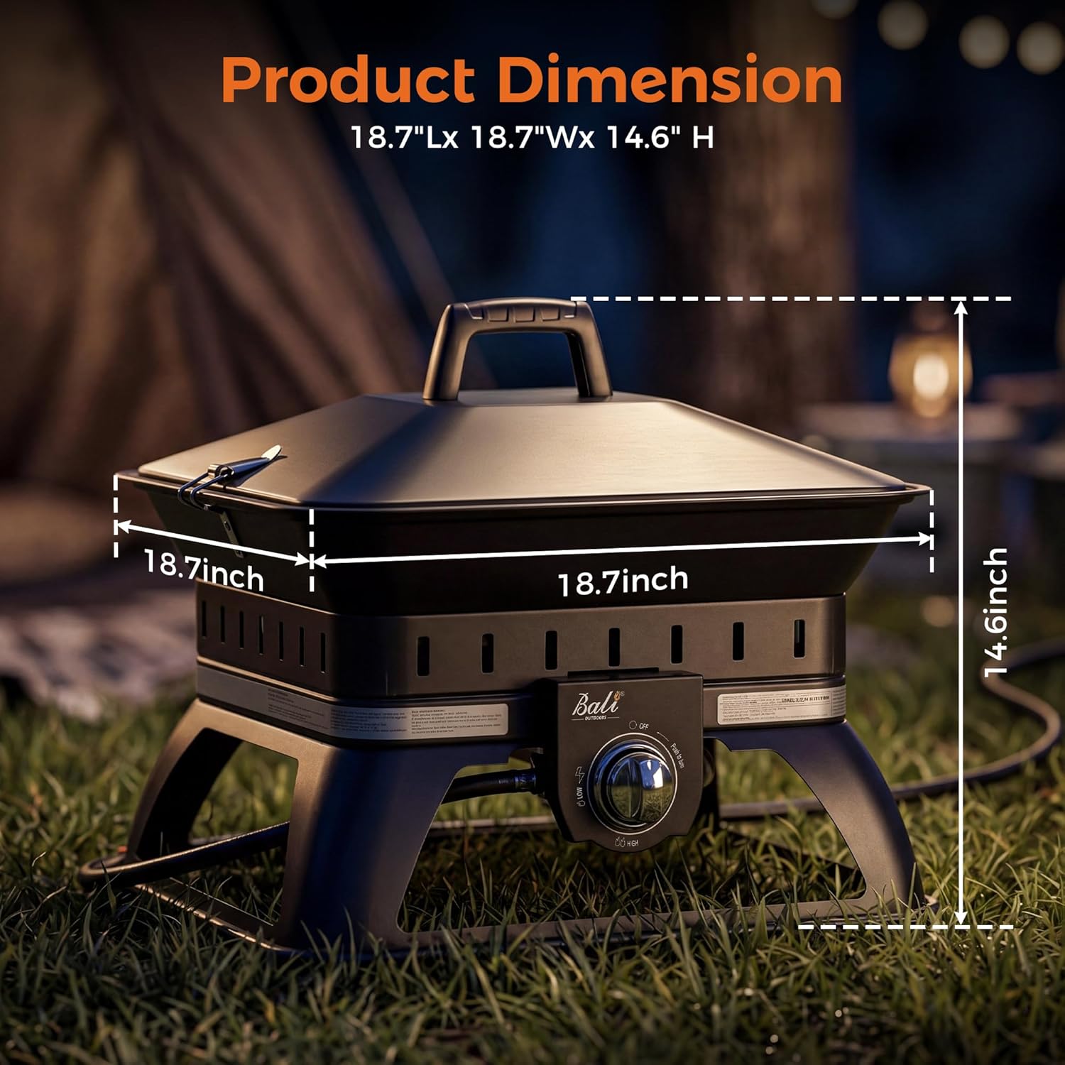 BALI OUTDOORS Propane Fire Pit Perfect for Camping Outdoor Fire Pit for Portable Firepits for Outside Outdoor Patio